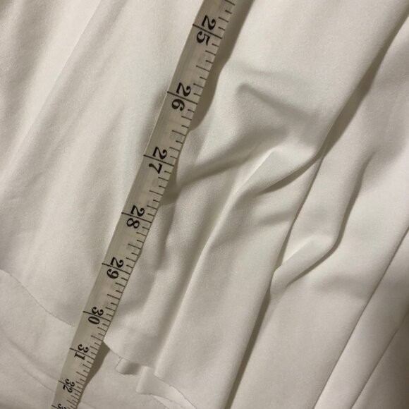 Etsy White Elegant Pleated Plunge Deep V-Neck Sleeveless Dress Medium - Picture 13 of 16